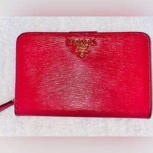 Prada Vibrant Hot Pink Women's Wallet